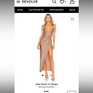 NWOT Revolve X Michael Costello Jake Gown M